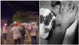 屏東,高雄,轎班,衝突,彈簧刀（圖／翻攝畫面）