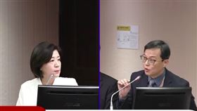 王育敏（左）質疑工業級蘇丹紅很好用，便宜、鮮豔又穩定，「難道只有一家有問題嗎？」（圖／翻攝自立院直播）