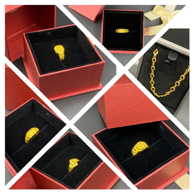 6項黃金飾品經專業鑑定，成色970至998間純度極高。（圖／法務部行政執行署花蓮分署提供）