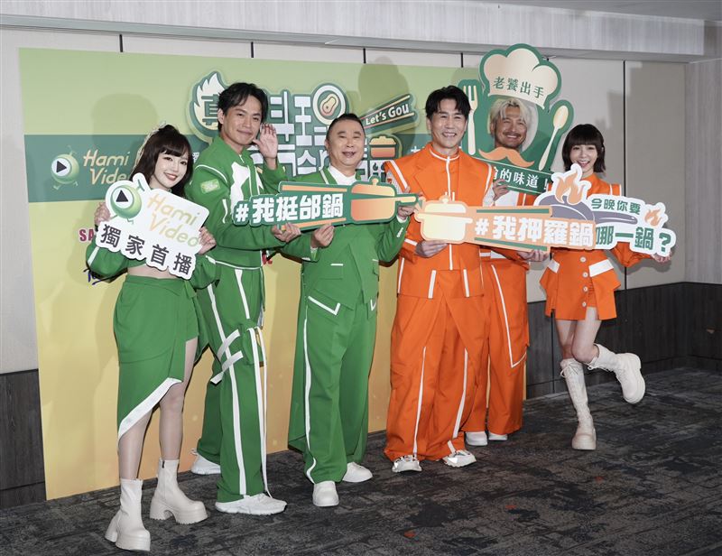 溫妮（右起）、KID林柏昇、羅時豐、邰智源、黃鐙輝、丘涵。（圖／記者趙于瑩攝影）