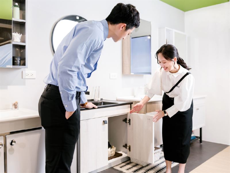 OVO京典衛浴提供市場唯一「無壓力參觀體驗」，專業諮詢結合實品展示，讓顧客輕鬆入館、充實返歸。（圖/OVO京典衛浴提供）