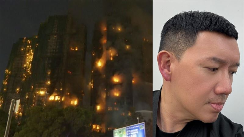 香港大火至少13人喪命，其中一名為年僅37歲的消防員，港星杜汶澤發限動哀悼。（圖／翻攝畫面、杜汶澤臉書）