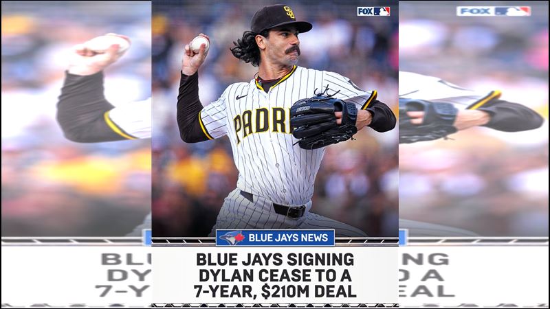 前教士先發投手希斯（Dylan Cease）7年2.1億美金合約轉戰藍鳥。（圖／翻攝自FOX Sports: MLB推特）