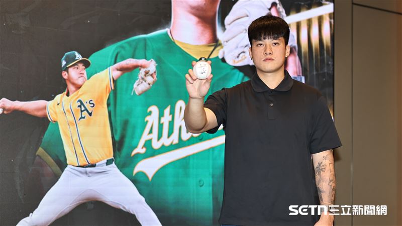 旅美球員莊陳仲敖進入運動家40人名單，參加經典賽陷入抉擇。（圖／記者劉彥池攝影）