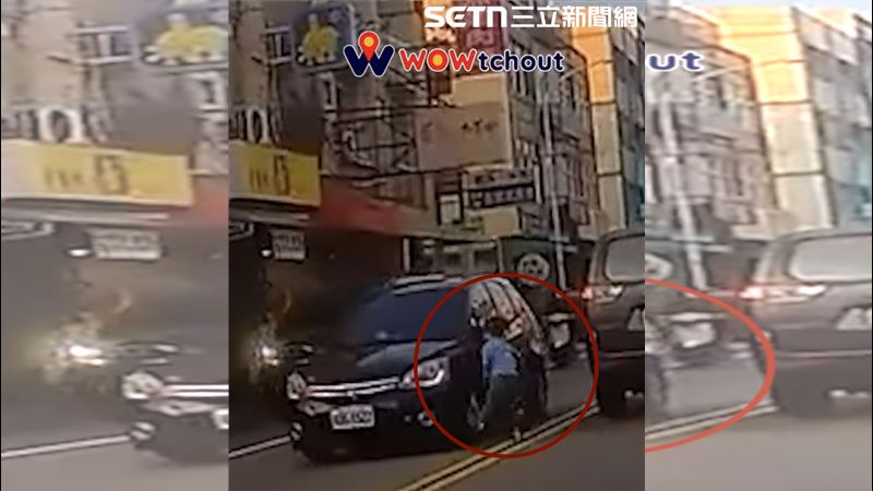 驚！男童車陣中突竄出險挨撞　家長有事了