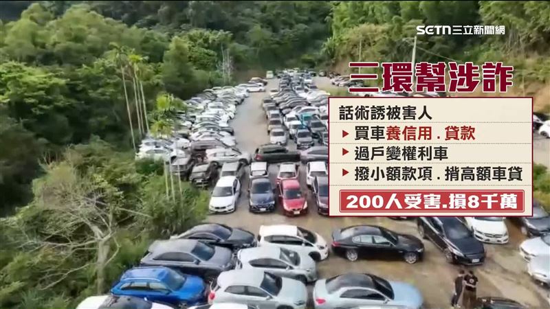 用話術誘騙信用不好的被害人「買車可以養信用，才能貸款」，但車直接過戶到三環幫小弟名下，初估被害人超過200人