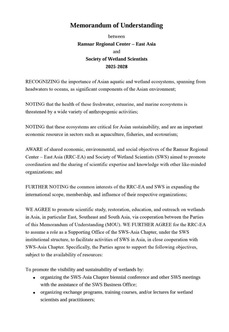 好消息！聯合國與台灣簽署濕地保育MOU，台灣ESG站上國際。（圖／SWS亞洲主席-台灣師大方偉達教授提供）