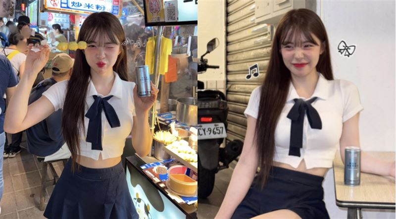 李多慧逛夜市。（圖／翻攝自IG）