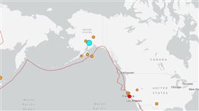 震央位於阿拉斯加州蘇絲提納（Susitna）西北西12公里處。（圖／翻攝自USGS官網）