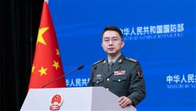 中國國防部發言人蔣斌主持記者會（圖／翻攝自中國國防部網站）