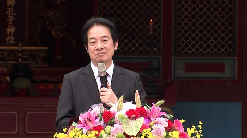 總統賴清德前往「台南孔廟」參香祈福（圖／翻攝畫面）