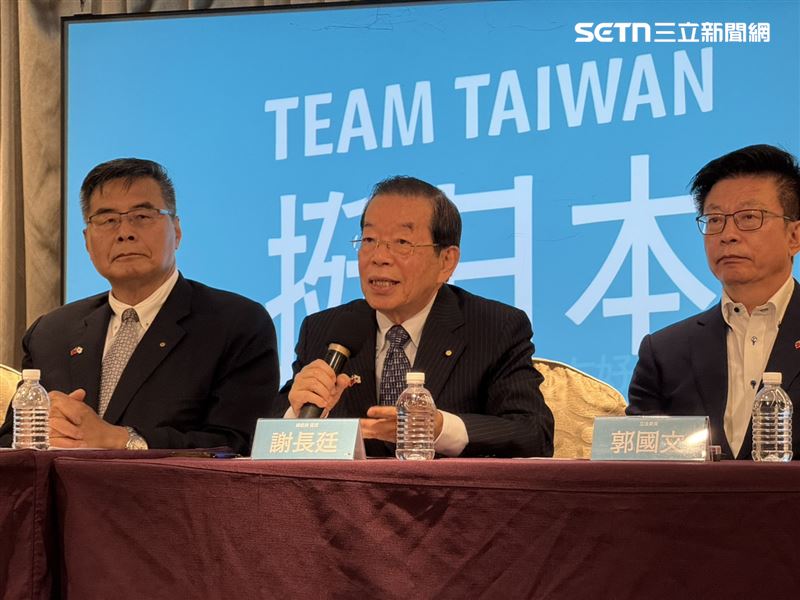總統府資政謝長廷出席「友誼水產善的循環：TeamTaiwan 挺日本記者會」（圖／記者劉秀敏攝影）