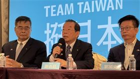 總統府資政謝長廷出席「友誼水產善的循環：TeamTaiwan 挺日本記者會」（圖／記者劉秀敏攝影）