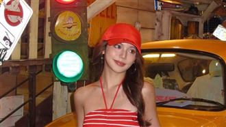 王彩樺22歲愛女不藏了　中空裝辣露水蛇腰