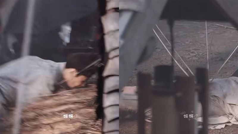 男星吊鋼絲重摔後腦勺撞地 痛到地上打滾