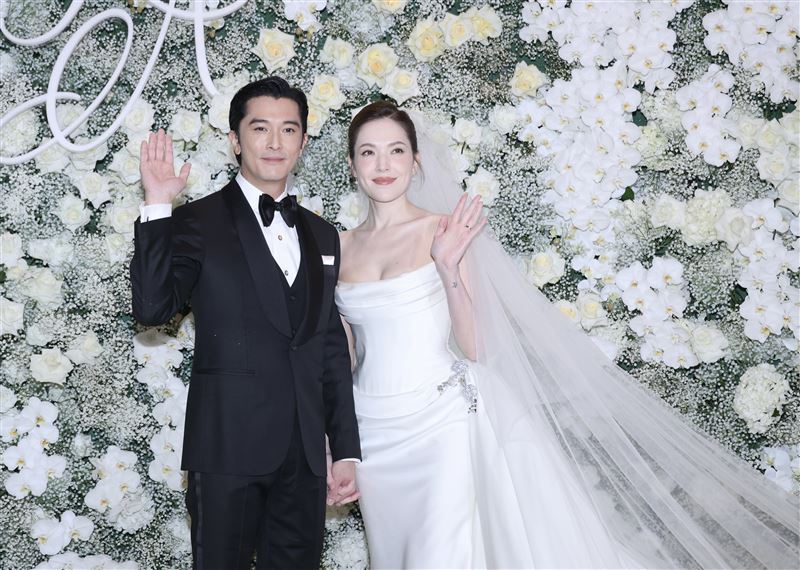 許瑋甯、邱澤今天舉辦世紀婚禮。（圖／記者鄭孟晃、趙于瑩攝影）