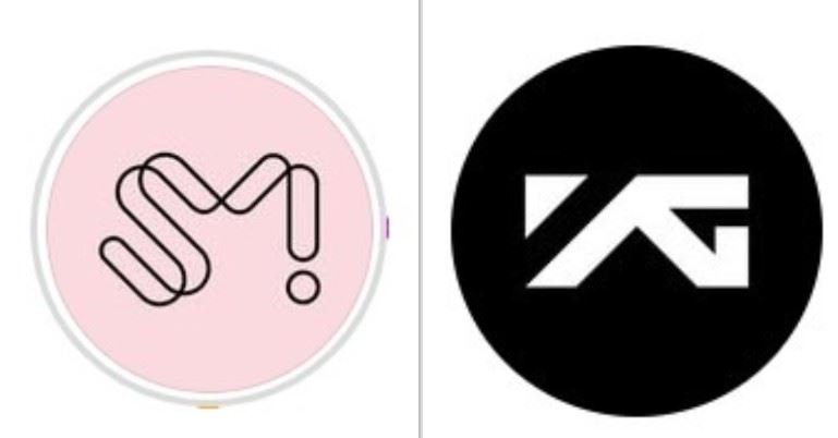 SM（左）娛樂和YG（右）娛樂也加入捐款行列。（圖／翻攝自SM、YG IG）