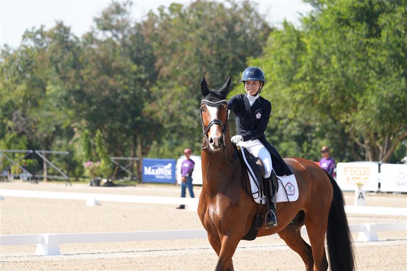 陳怡如首度披上中華隊戰袍，征戰第二屆FEI亞洲盃馬術錦標賽。（圖／奧比懷登公關提供）