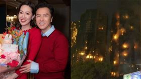 汪詩詩稱香港大火因用中國不符合標準的材料，結果被中國網友炎上後，她火速刪文道歉。（圖／翻攝自甄子丹IG、翻攝畫面） 