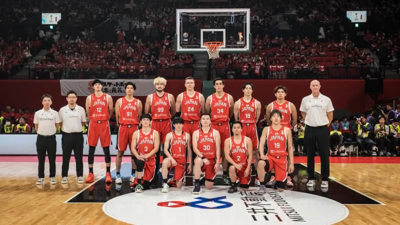 世界盃男籃資格賽日本代表隊。（圖／翻攝自FIBA官網）