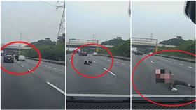 高雄,車輛,畫面,駕駛,事故,原因,車道,網路,網友,車門,國道,楠梓（圖／翻攝畫面）