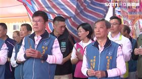 參與宮廟參拜行程，蘇巧慧與民眾黨新北議員陳世軒同台。（圖／翻攝畫面）