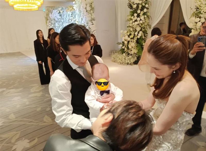 許瑋甯、邱澤兒子首度亮相。（圖／翻攝自湯志偉IG）