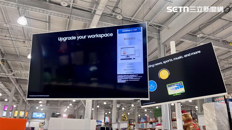 好市多黑五電視機依舊熱賣，部分款式僅剩展示機可以買。(圖／記者賴俊佑攝影)