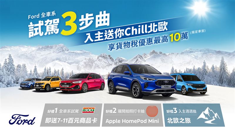 福特年終購車優惠。（圖／Ford提供）