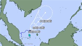 熱帶低壓TD-31最快今成颱，預測路徑曝光。（圖／日本氣象廳）