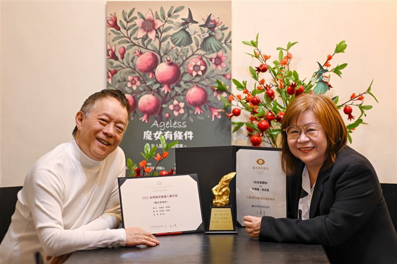 潘重威（左）與林貴敏（右）從流量偶像經紀人轉型投入IP經營。（圖／創意大群組提供）