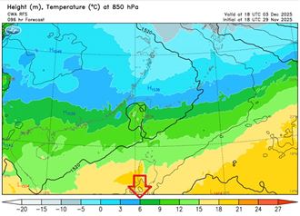 首波冷氣團要來了！鄭明典貼一圖示警