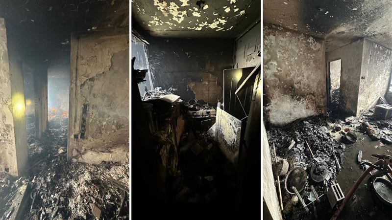 宏福苑大火後，內部樣貌慘不忍睹。（圖／翻攝自Threads @hchs_oo._.kr）