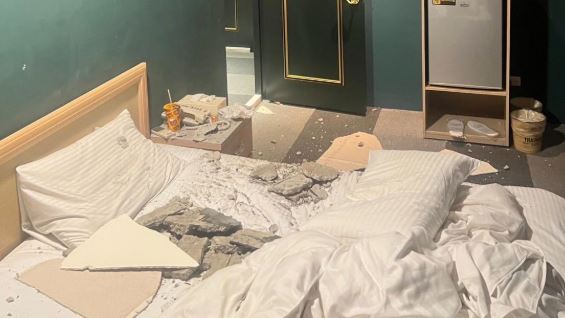 水泥塊崩砸！男死裡逃生　旅館1作法眾怒