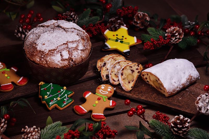 礁溪寒沐聖誕節限定麵包與甜點。（圖／飯店旅宿業者提供）