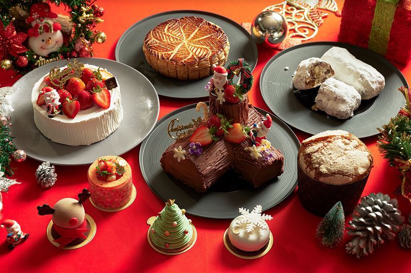 JR東日本大飯店台北點心房主廚黃伯欽推出多款聖誕限定甜點。 （圖／飯店旅宿業者提供）