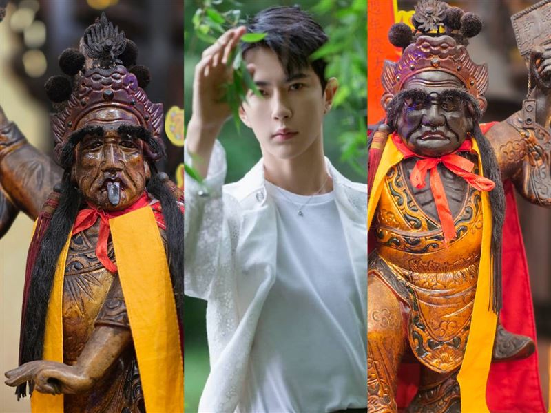 全台唯一炸油鍋！于朦朧17惡人慘了，粉絲寫下17位嫌疑人名單，請求城隍爺將他們「炸」起來為于朦朧申冤。（圖／記者鍾志鵬攝影、翻攝自IG @alanyu0615）