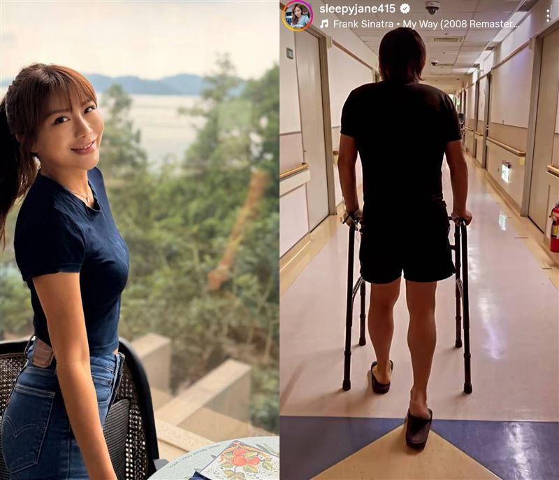 佩甄曬出國手老爸復健背影。（圖／翻攝自IG）