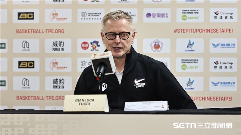 男籃世界盃亞洲區資格賽，台灣隊總教練圖齊出席賽後記者會。（圖／記者劉彥池攝影）