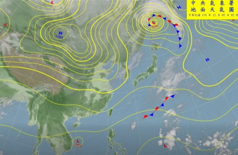 薛皓天表示，明晚至週四是本波冷空氣最強時段。（圖／翻攝自中央氣象署）