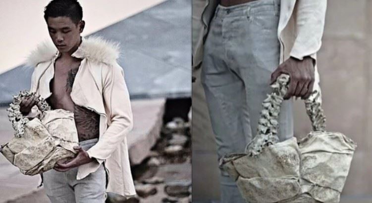 過往曾在國際上掀起爭議的「印尼富二代人骨包事件」再被翻出，專家鑑定包包手柄為「兒童脊椎」。（圖／翻攝自byarnoldputra IG）