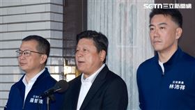 國民黨立院黨團受訪，傅崐萁、羅智強、林沛祥。（圖／記者楊士誼攝影）