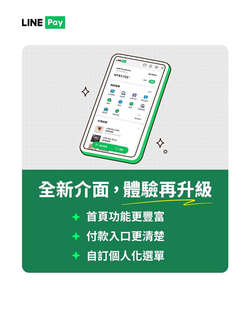 記得把LINE、LINE Pay更新至最新版本，享用LINE Pay Money服務。（圖／翻攝自LINE Pay臉書）
