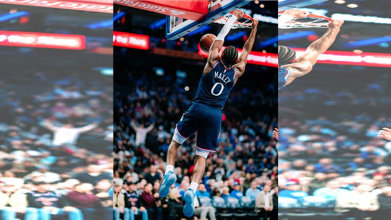 麥克西（Tyrese Maxey）第三節轟20分，整場比賽攻下全場最高35分。（圖／翻攝自76人推特）