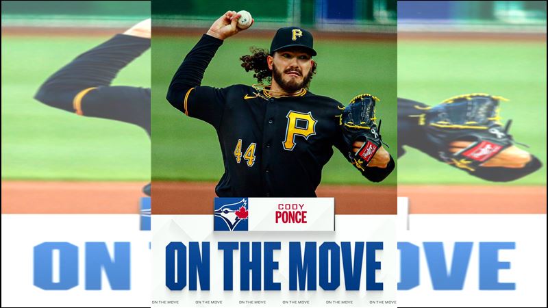 藍鳥簽下韓職今年崔東原獎和MVP的龐塞（Cody Ponce）。（圖／翻攝自MLB X）