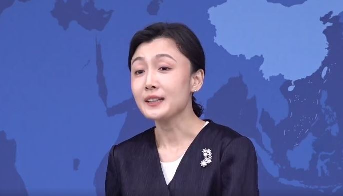 國台辦發言人張晗主持例行記者會（圖／翻攝畫面）