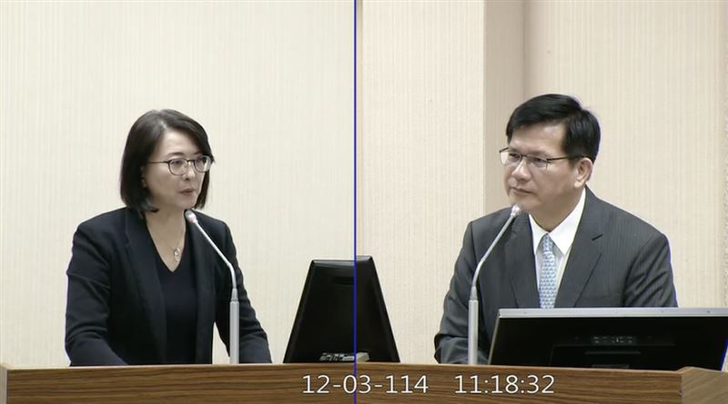 王鴻薇質詢林佳龍。（圖／翻攝自國會頻道）