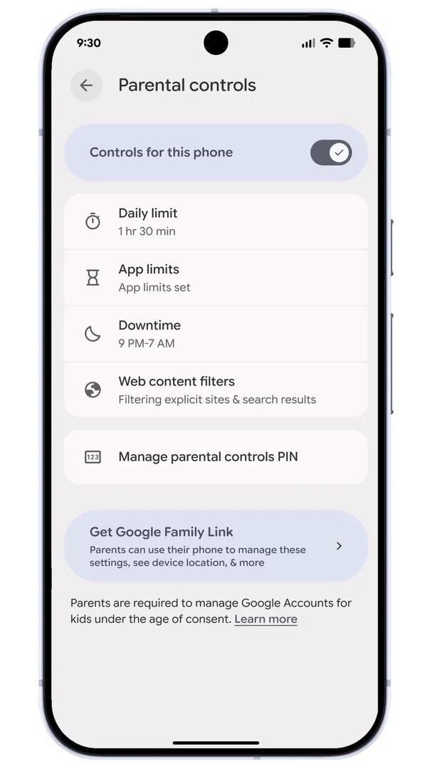 設定每日使用上限。（圖／Google提供）