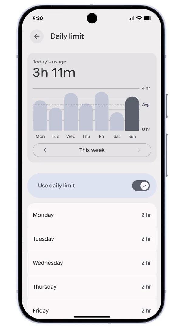 設定安排休息時間。（圖／Google提供）