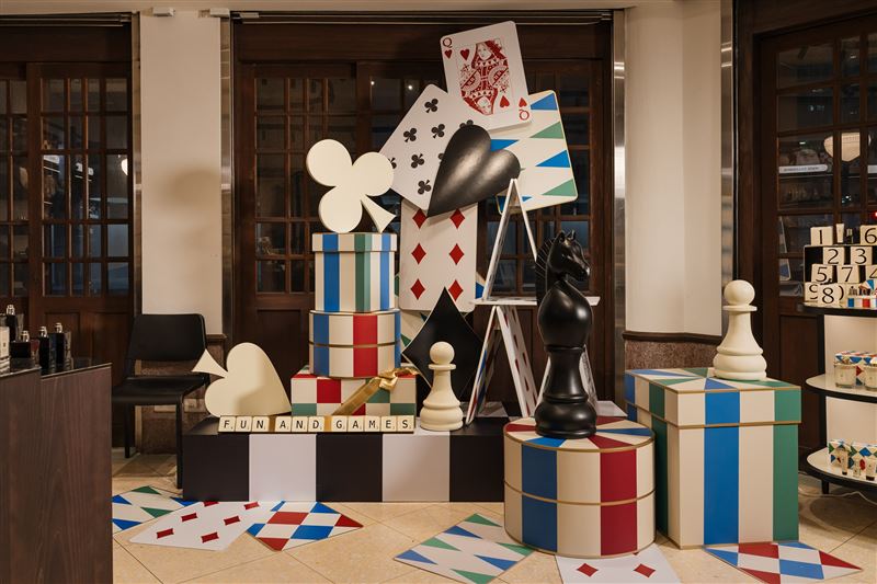 momo X Jo Malone London大稻埕英倫放玩香氛派對快閃店一樓拍照區。（圖／品牌業者提供）